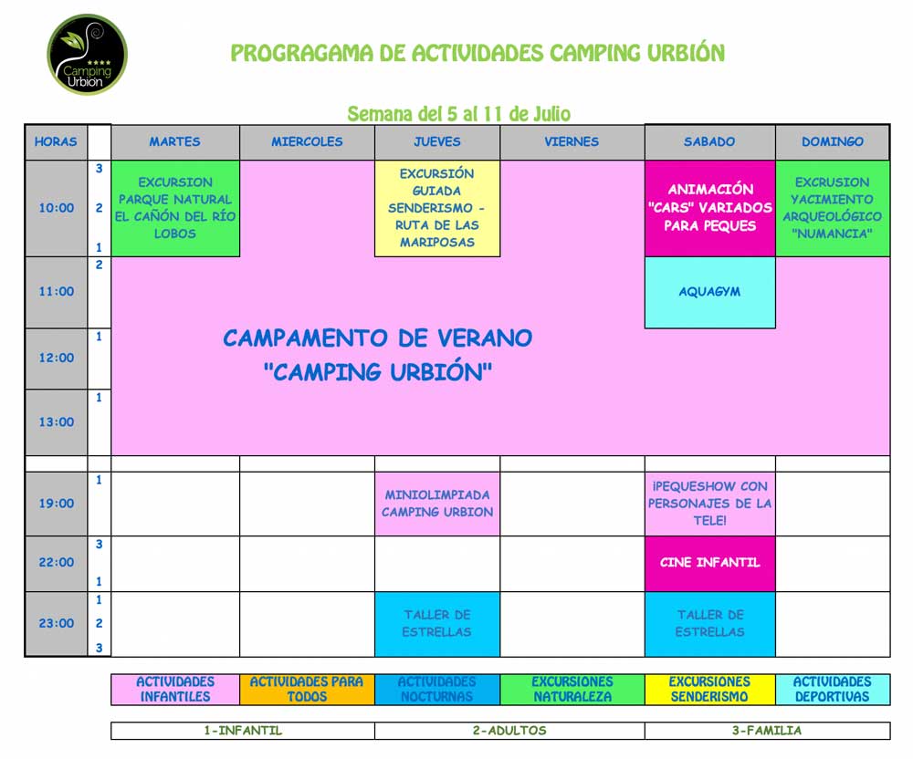ACTIVIDADES-CAMPING-URBION-VERANO-2
